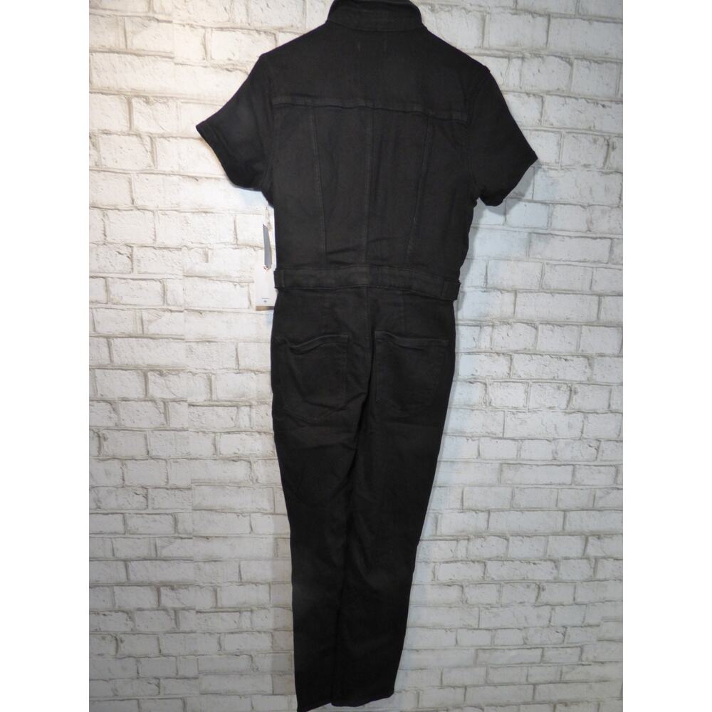 Good American Black Fit for Success Denim Jumpsuit Large NEW - Picture 8 of 11